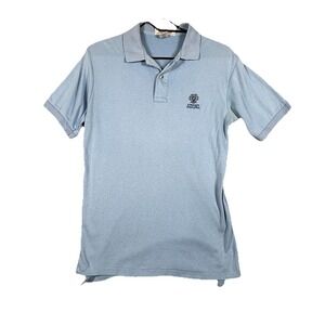 Vintage‎ TITLEIST Blue  Woven Pattern Golf Polo Shirt Small